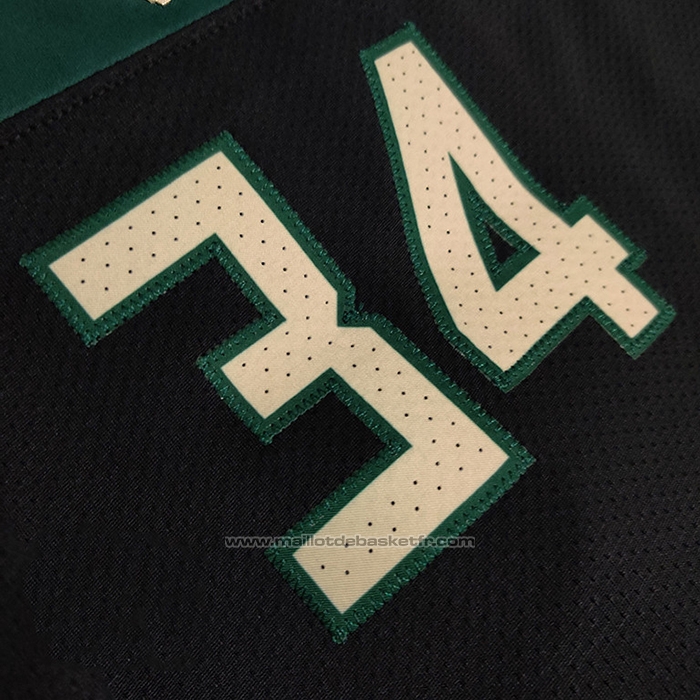 Maillot Milwaukee Bucks Giannis Antetokounmpo #34 Statement Authentique Noir